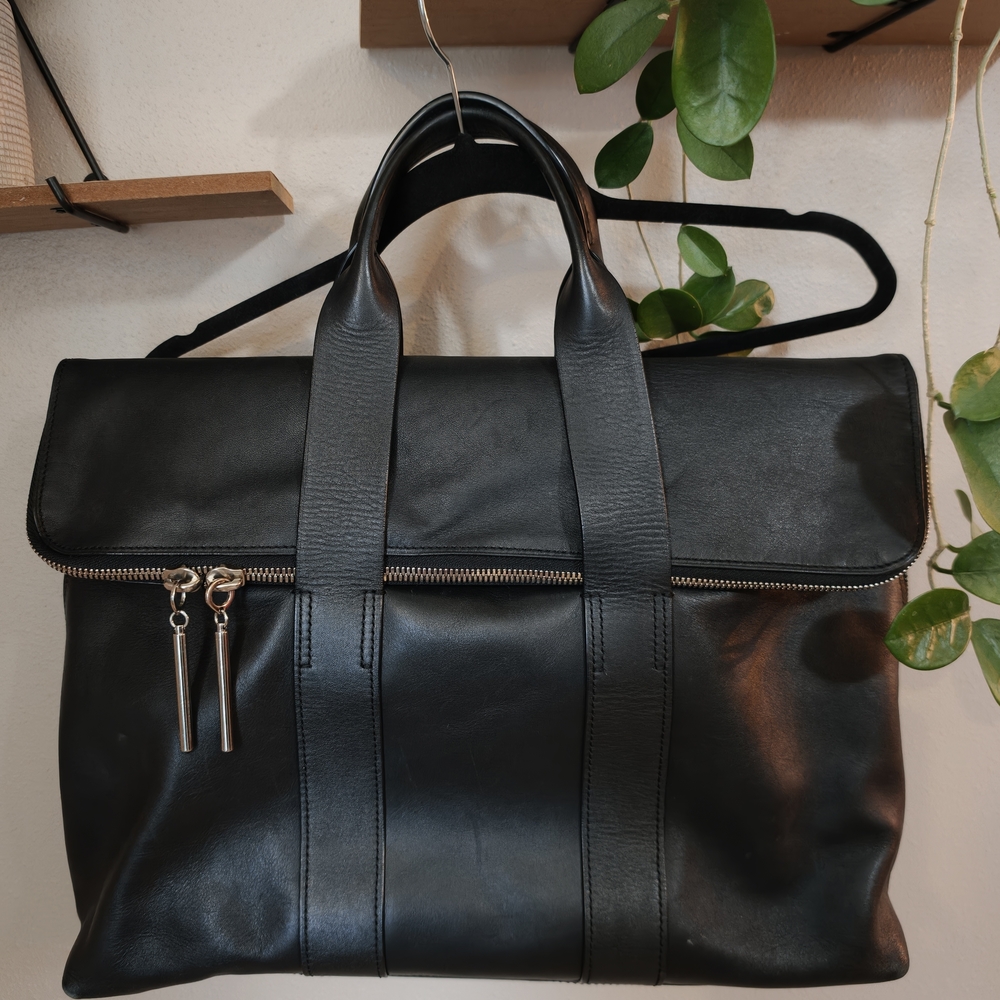 3.1 Phillip Lim Black Leather Tote Bag